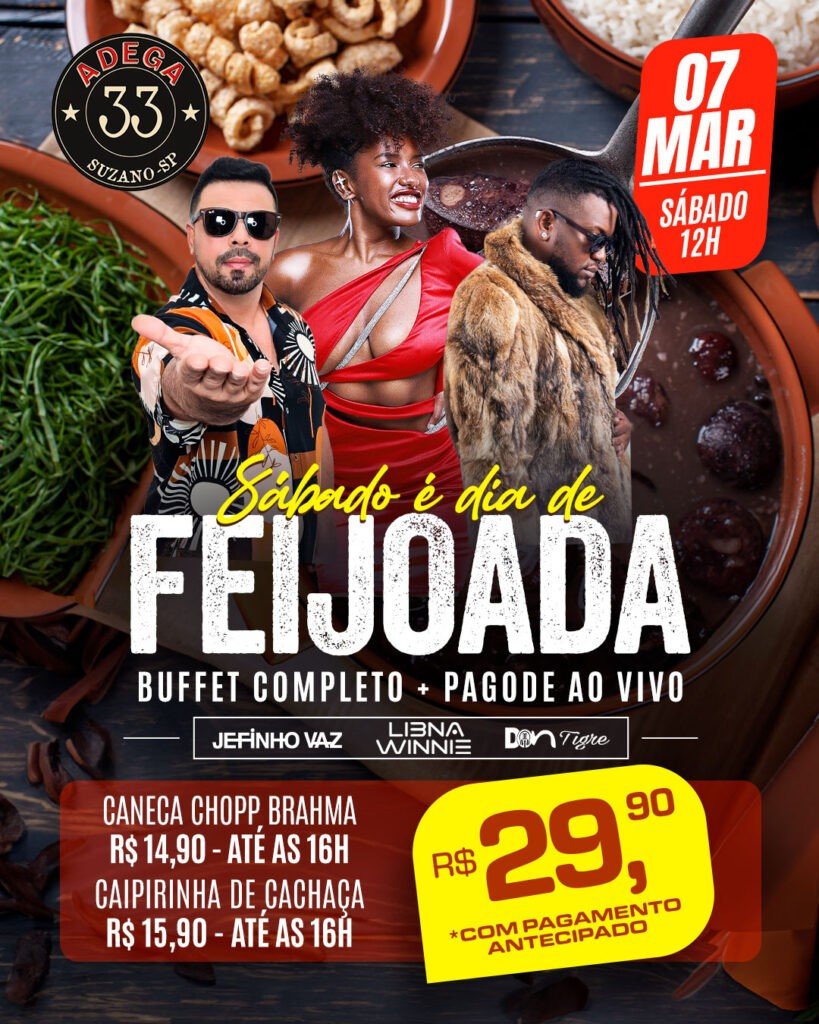 FEIJOADA SÁBADO ADEGA 33 SUZANO