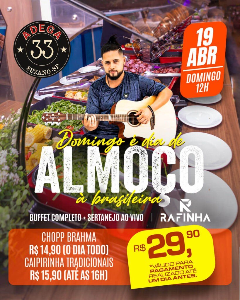 ADEGA 33 SUZANO DOMINGO ALMOÇO