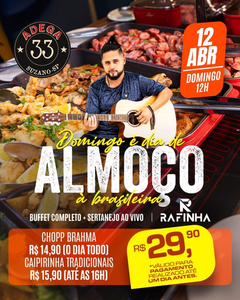 ALMOÇO-DOMINGO ADEGA 33 SUZANO