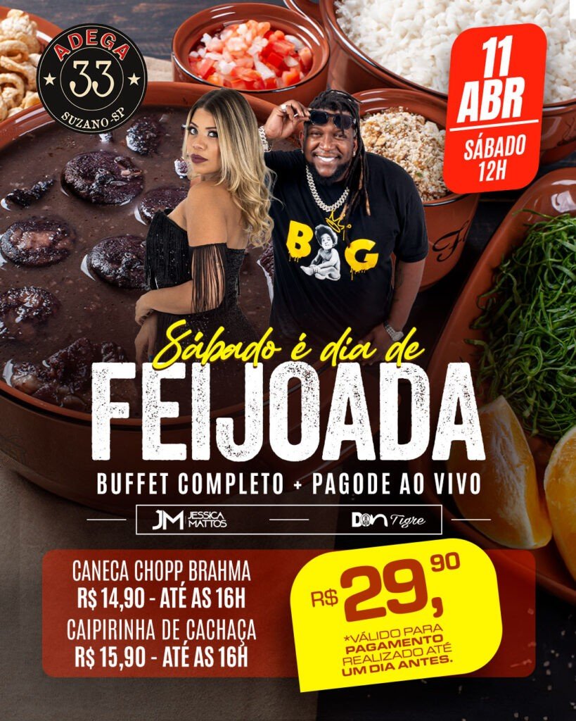 FEIJOADA SÁBADO ADEGA 33 SUZANO